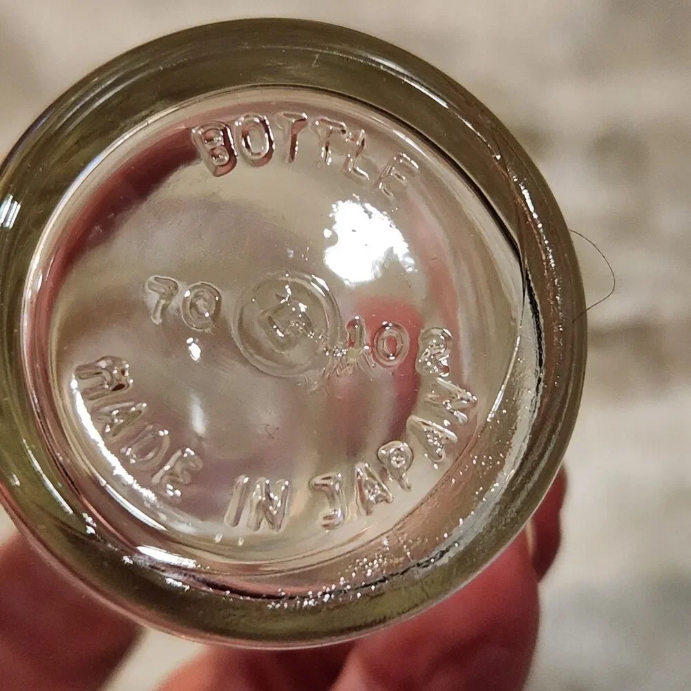 Vintage Made in Japan Glass Bottle Spice Jar Apothecary Clear Lot of 3 Stoppers